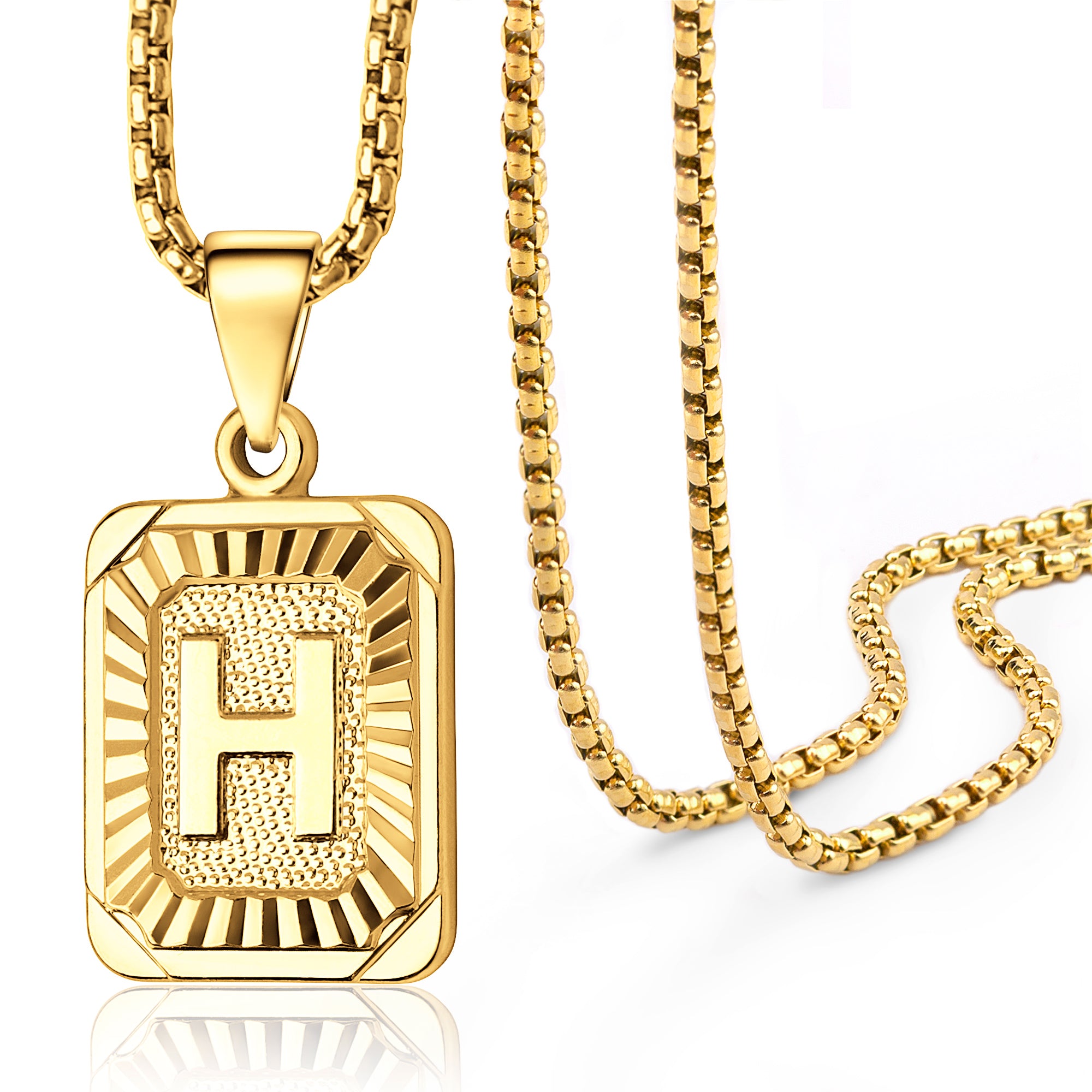 18k Gold Plated Initial Medallion Necklace