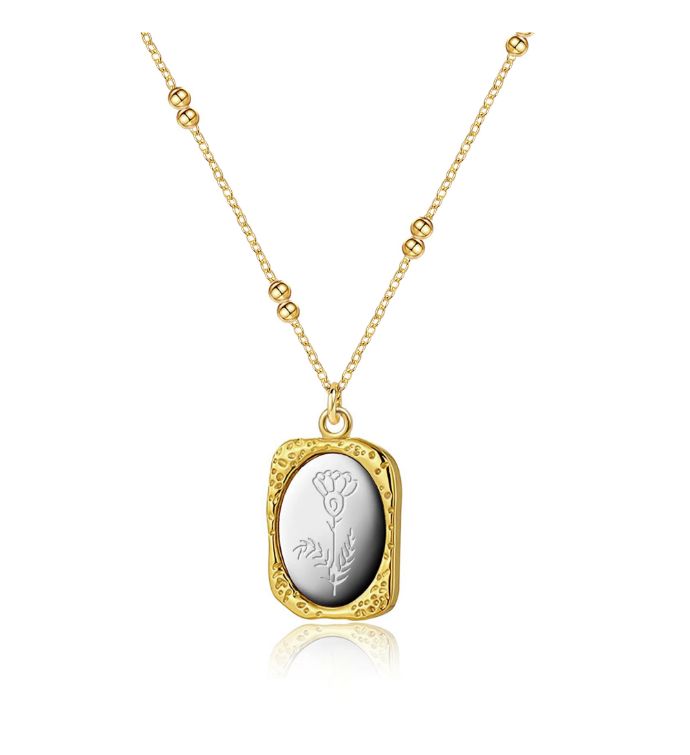 Gold Filled Birth Flower Necklace