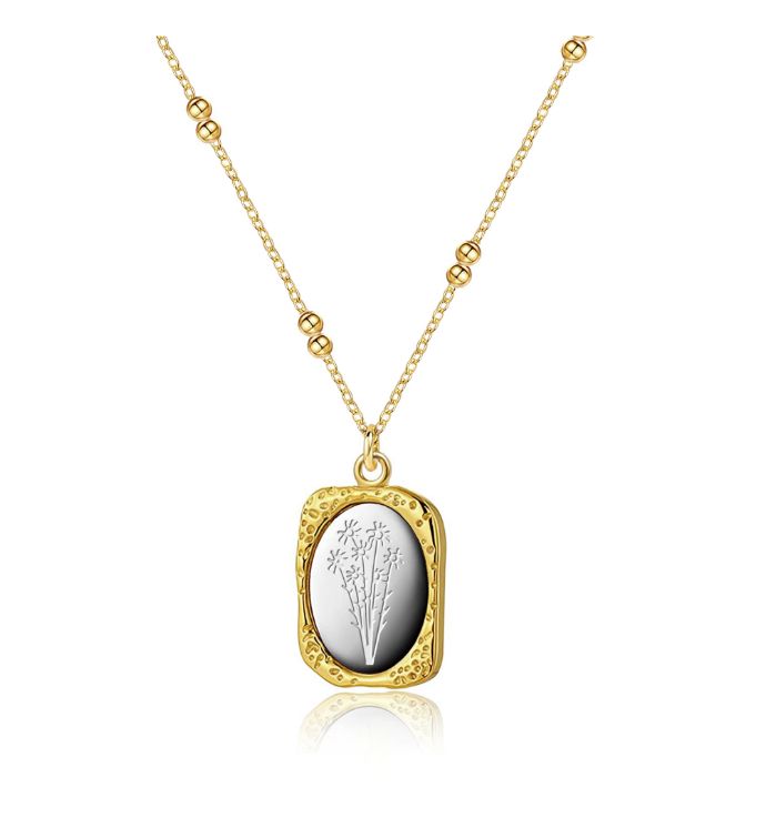 Gold Filled Birth Flower Necklace