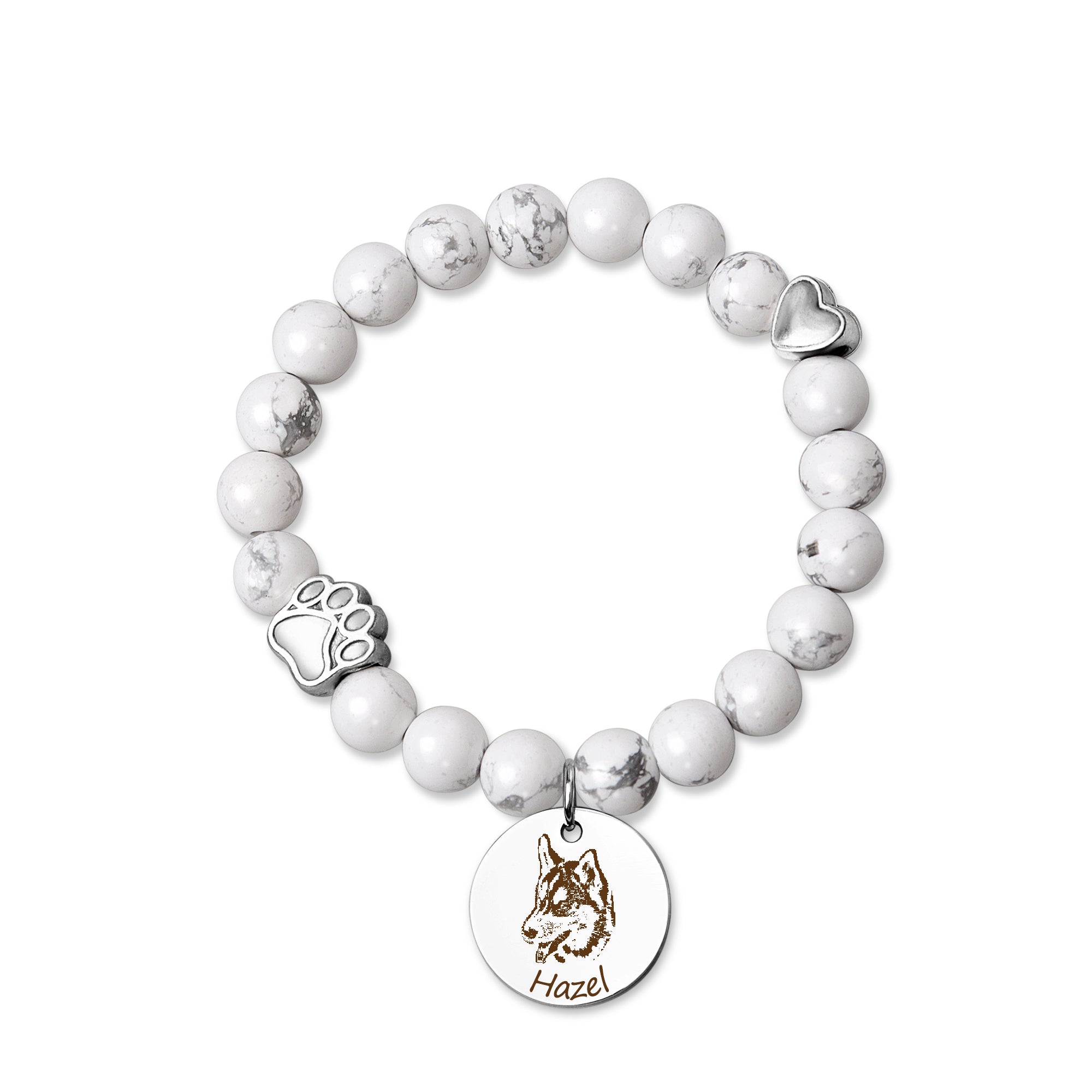 Personalized Pet Picture Charm Rainbow Bridge Pet Memorial Bracelet