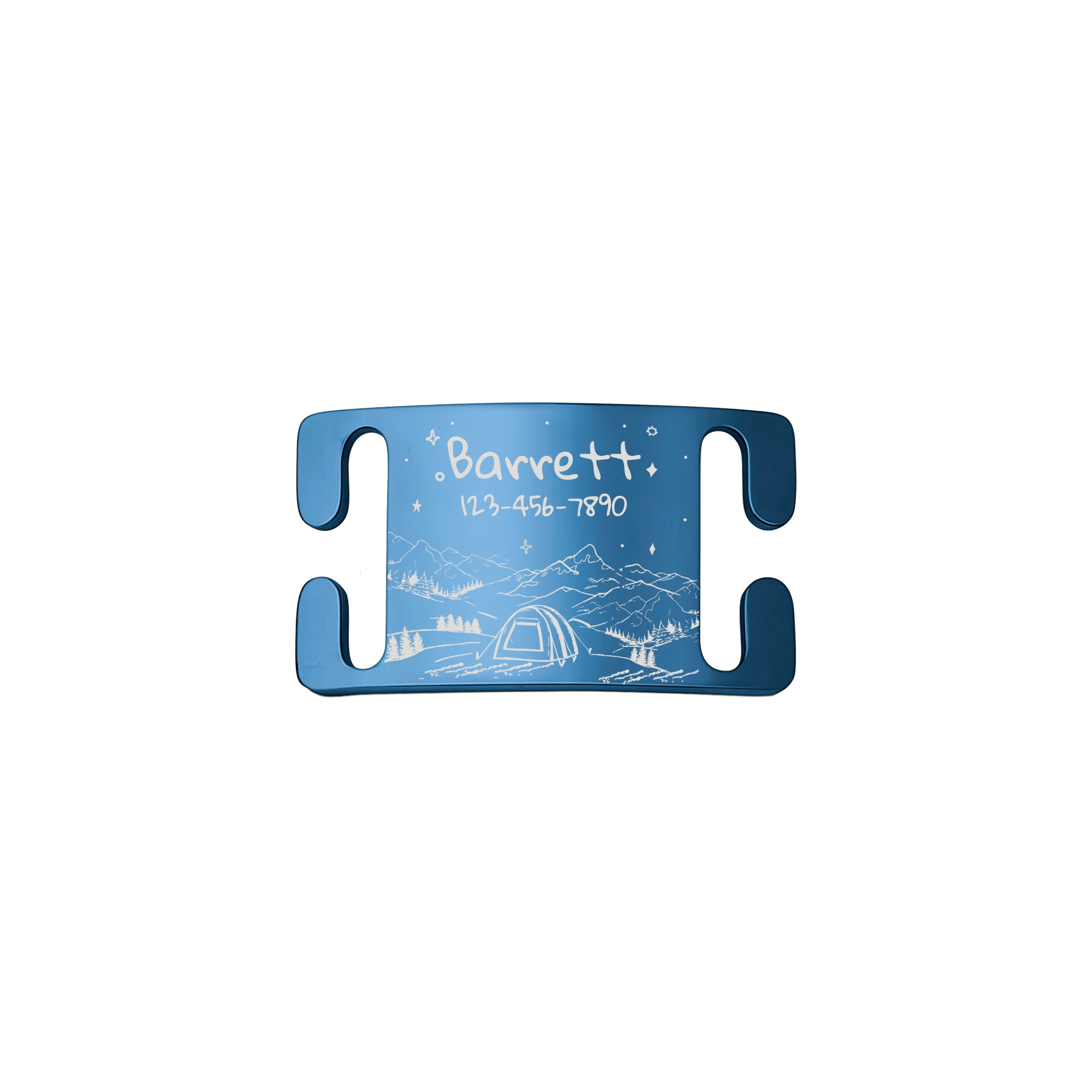 Outdoor Camping Slide On Pet ID Tag for Pets