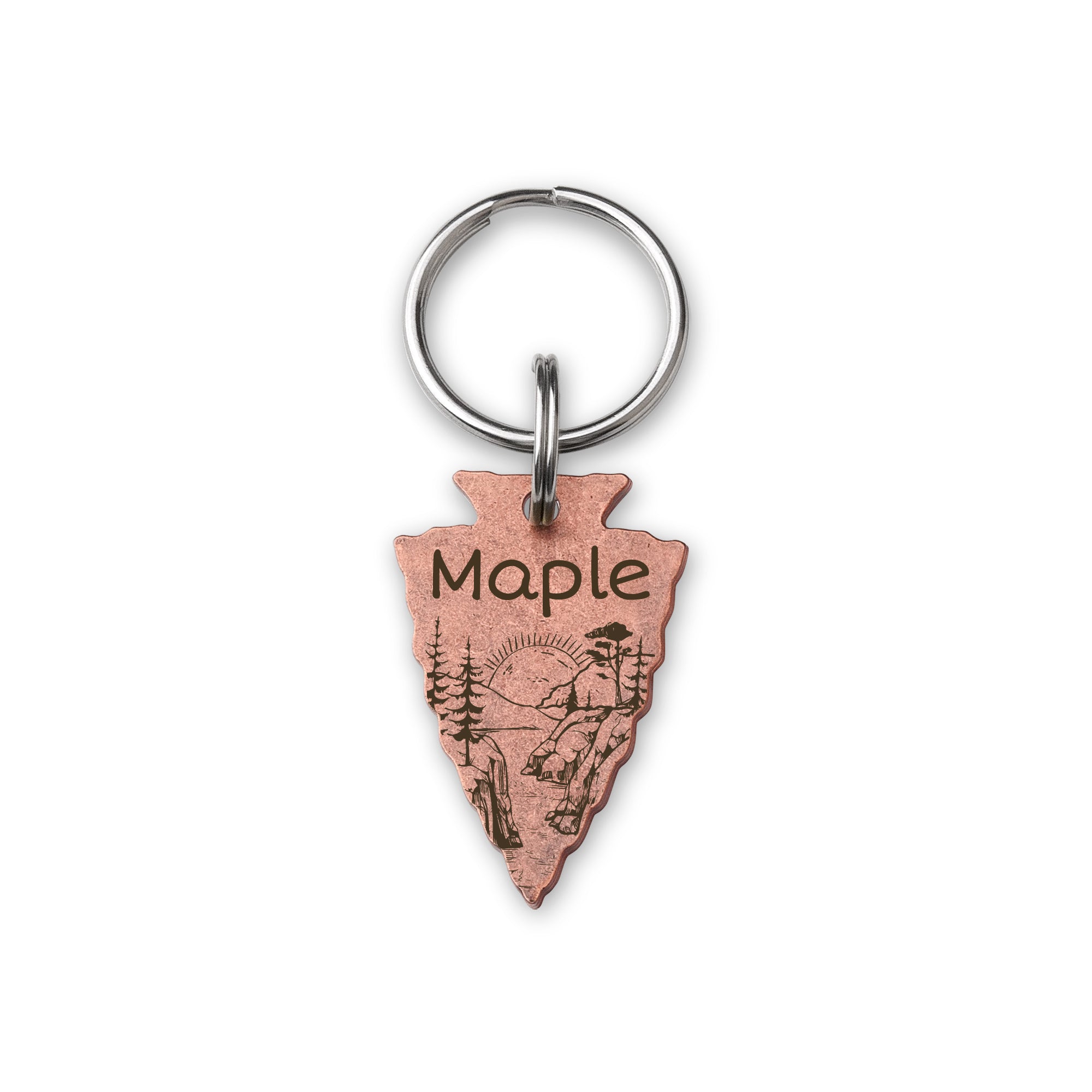 Arrowhead Mountain Sunset Pet ID Dog Tag