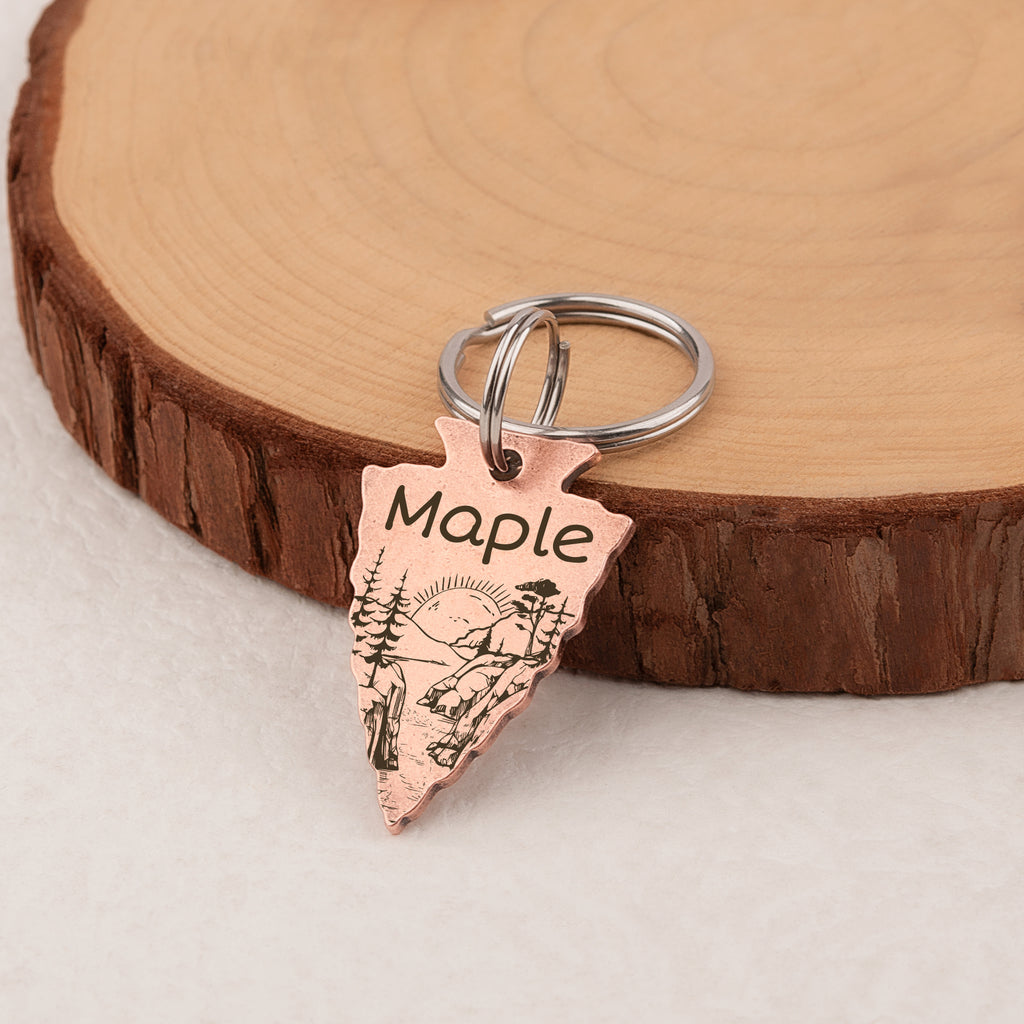 Arrowhead Mountain Sunset Pet ID Dog Tag