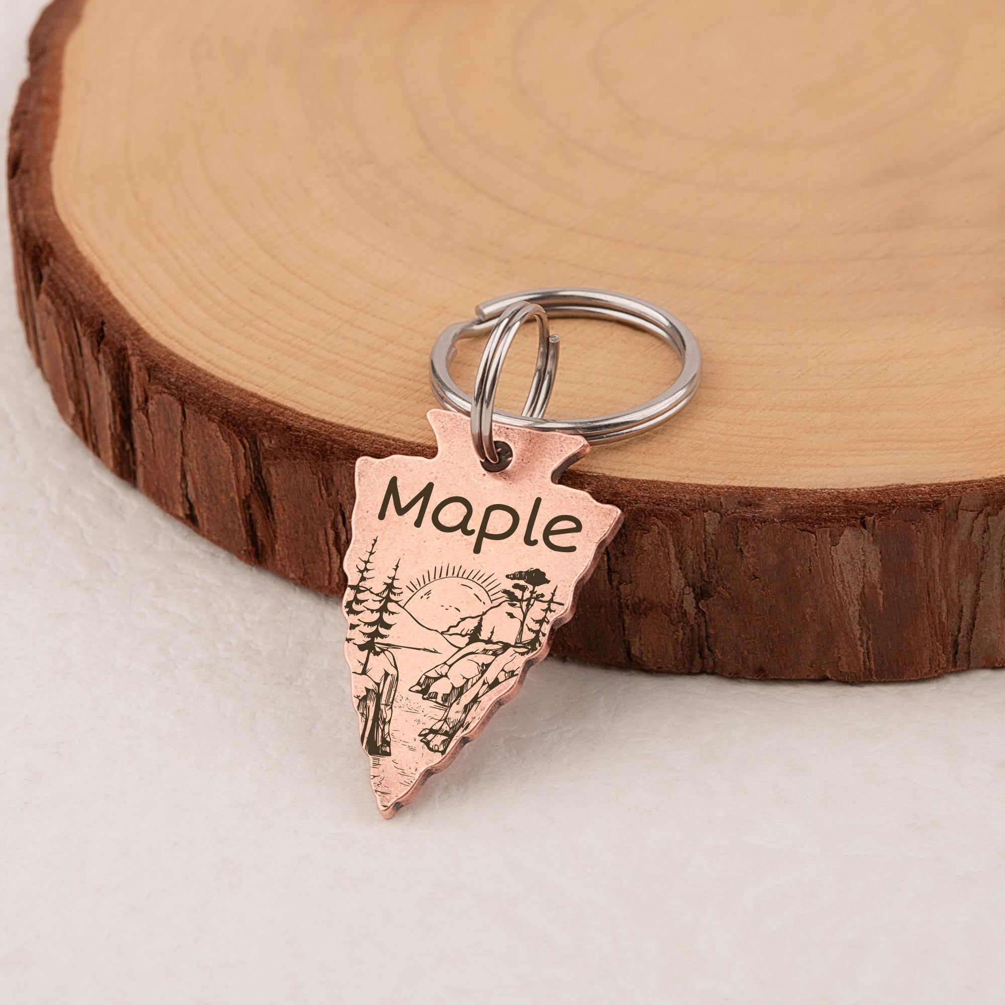 Arrowhead Mountain Sunset Pet ID Dog Tag