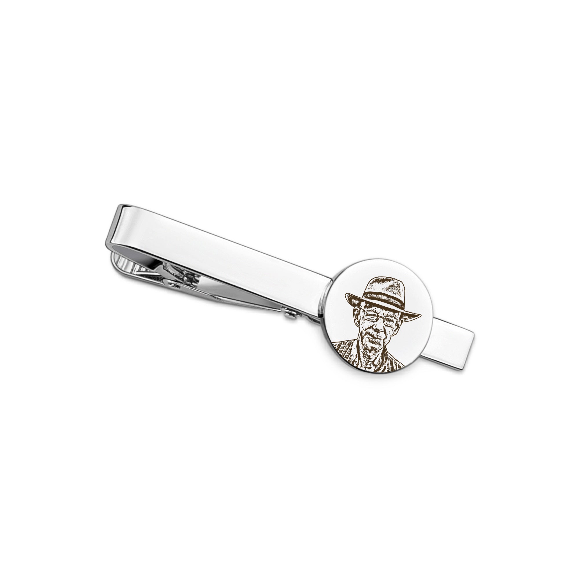 Custom Men's Picture Brass Tie Clip