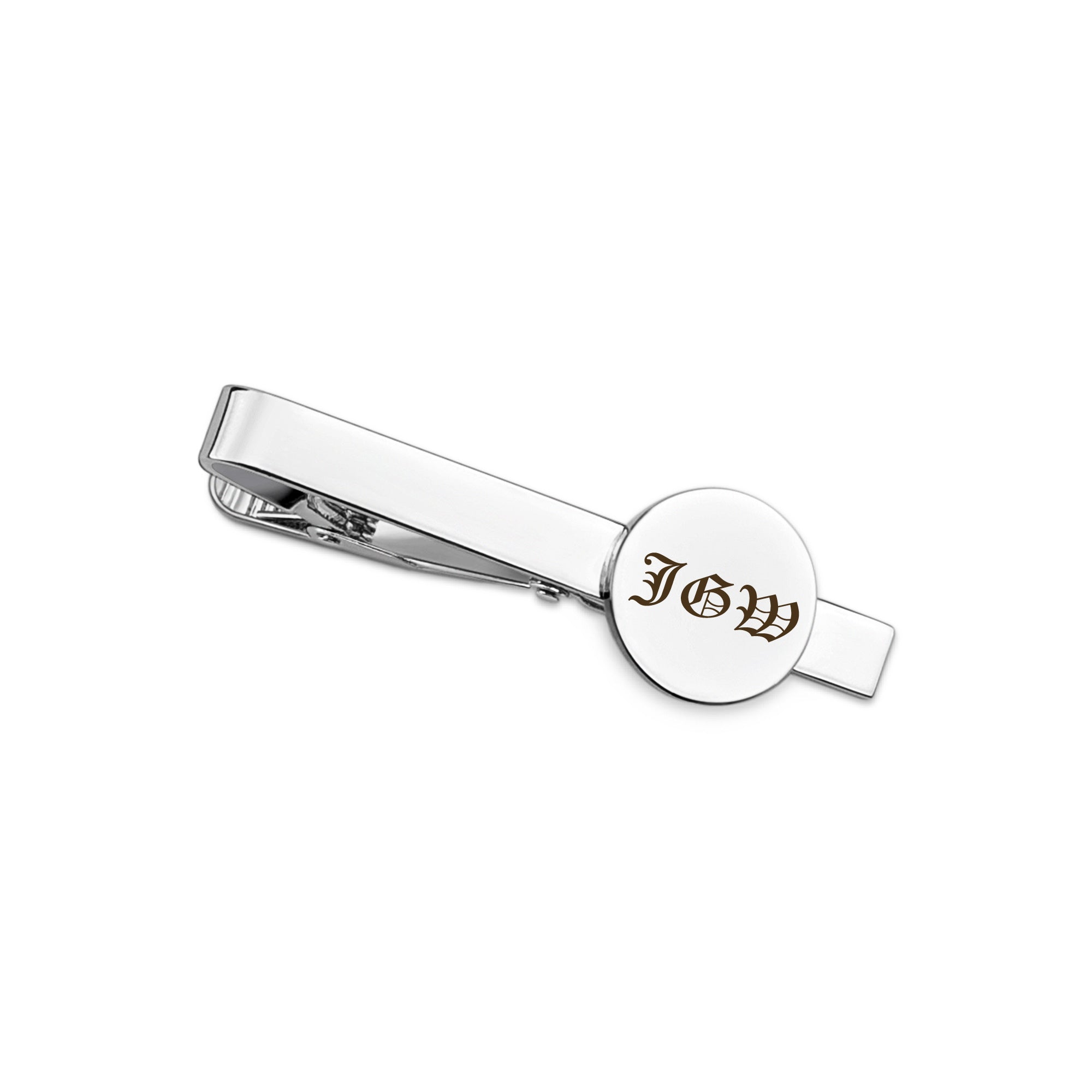 Custom Men's Monogram Engraving Brass Tie Clip