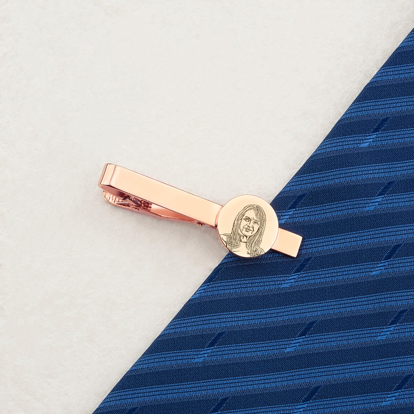 Custom Men's Picture Brass Tie Clip