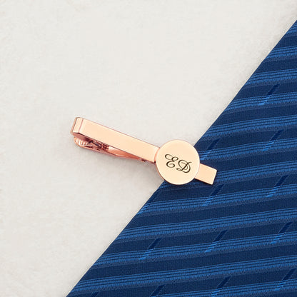 Custom Men's Monogram Engraving Brass Tie Clip