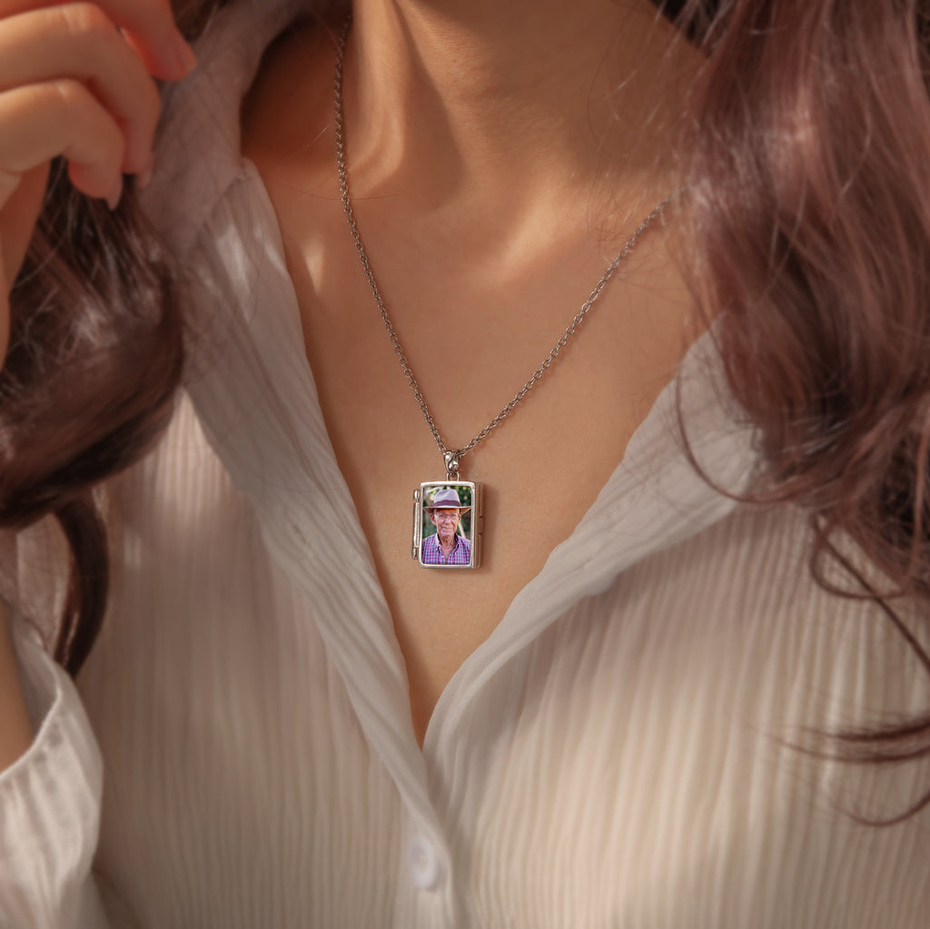 Photo Locket Book-Style Necklace