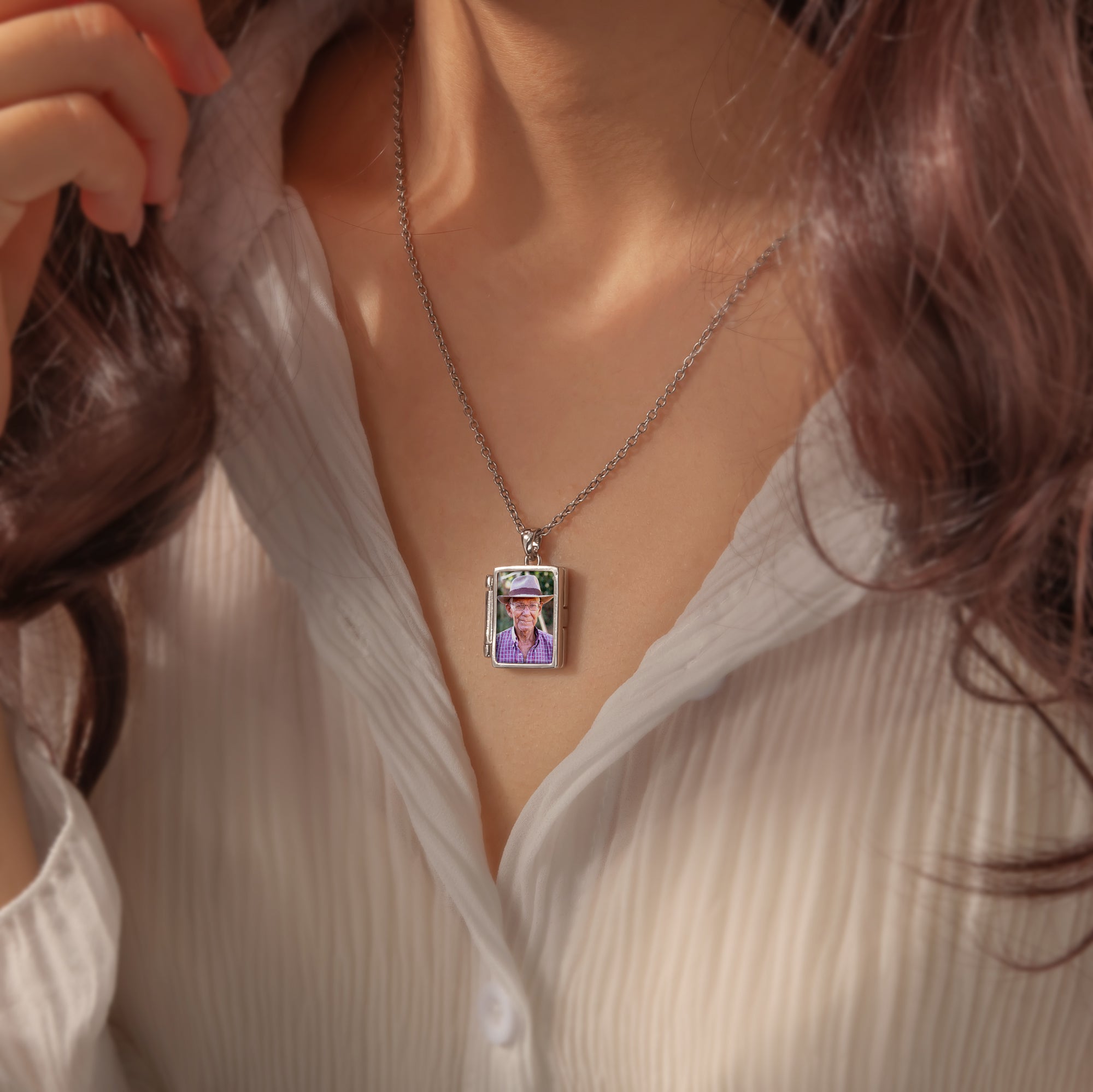 Photo Locket Book-Style Necklace