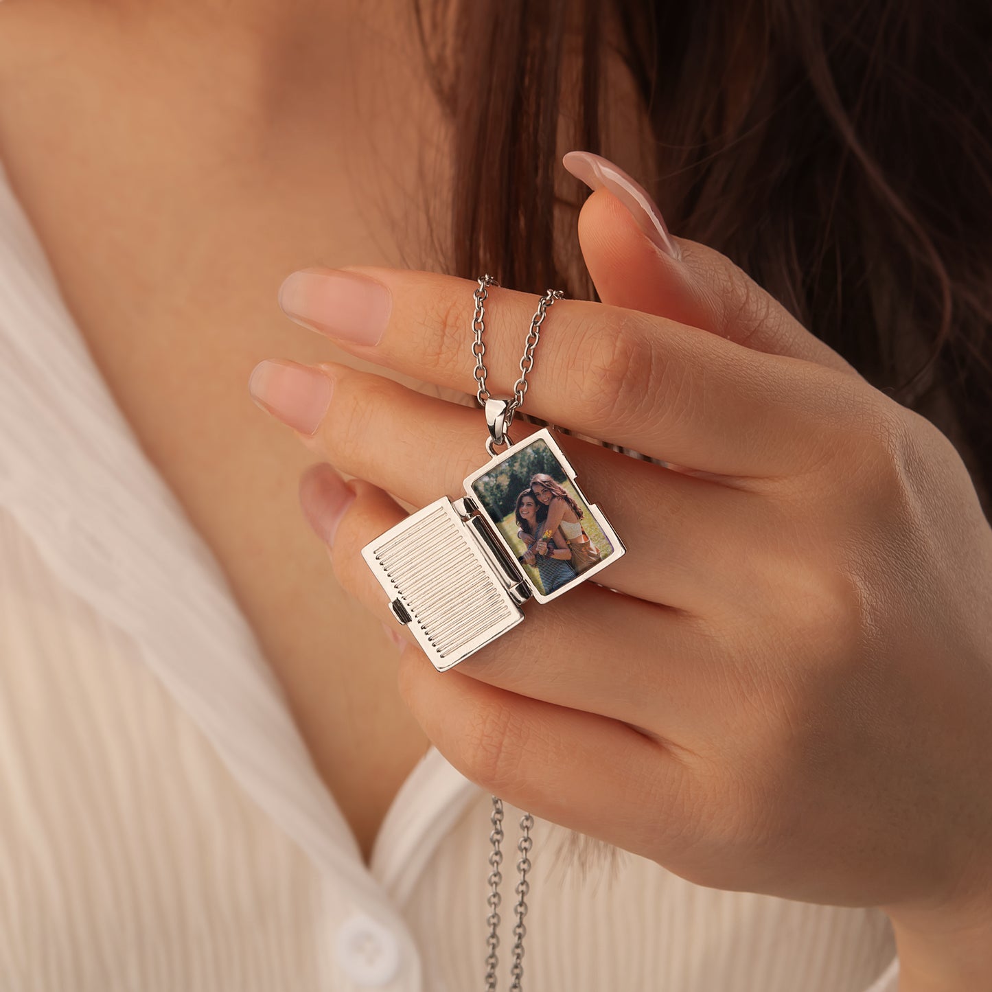 Personalized Locket-Style Picture Necklace