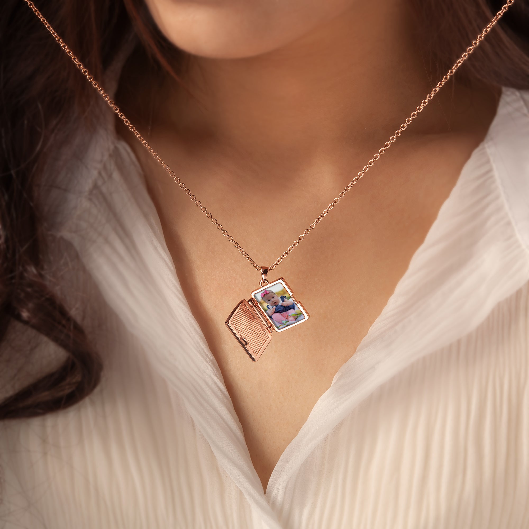 Photo Locket Book-Style Necklace