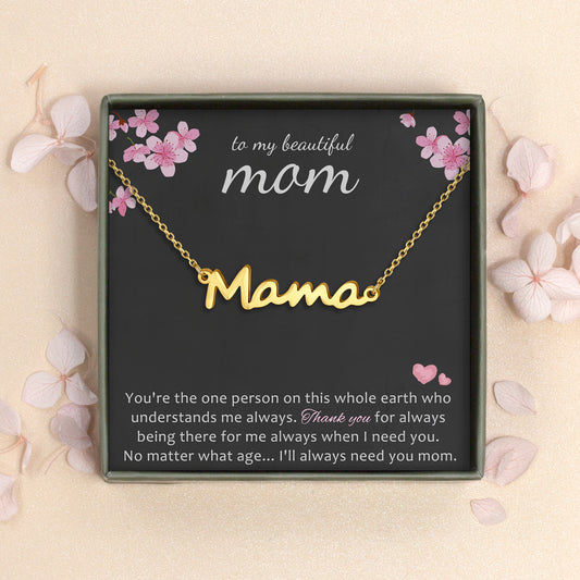 "To my Beautiful Mom" Mama Necklace Gift Set