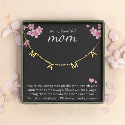 "To my Beautiful Mom" Mama Necklace Gift Set