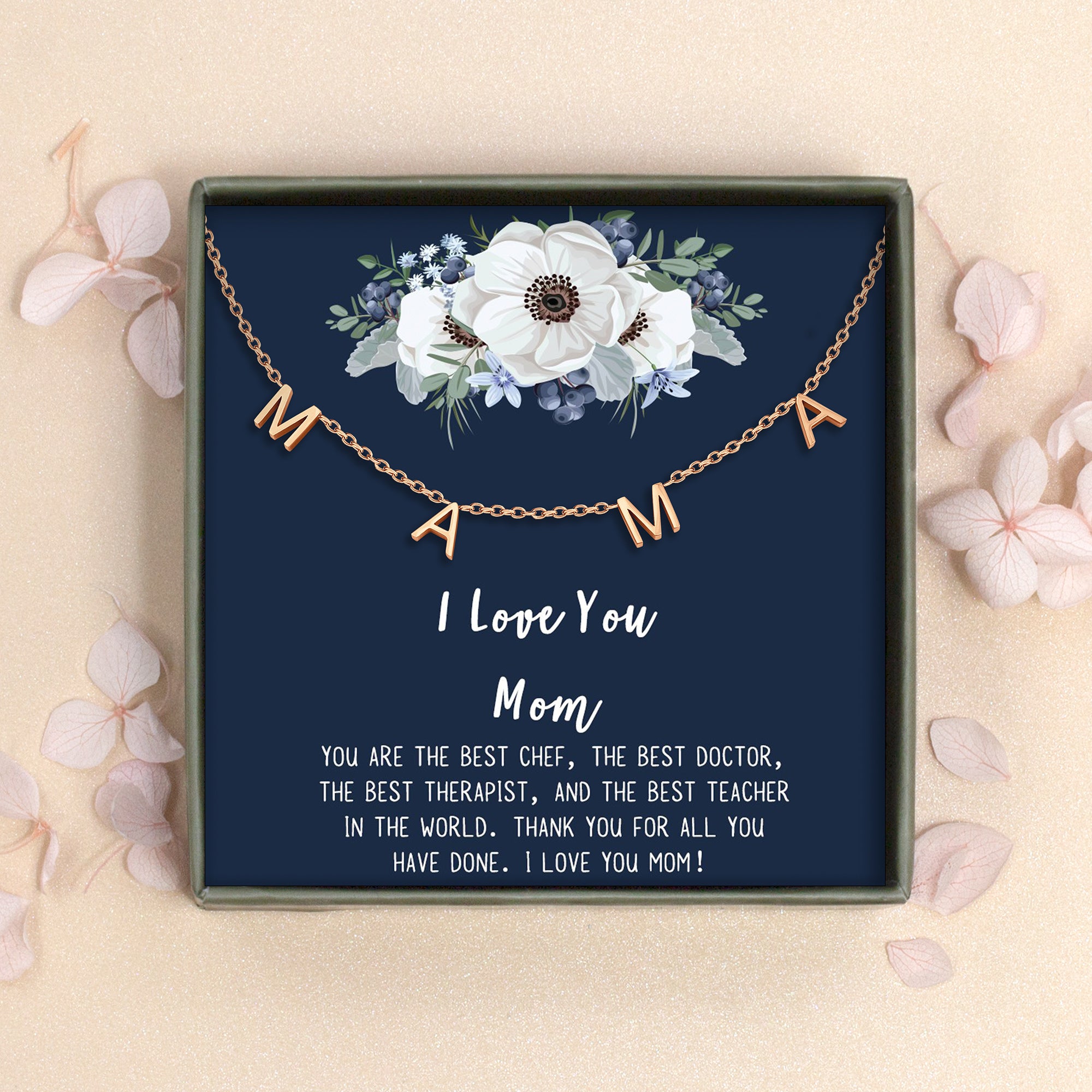 I Love You Mom MAMA Necklace