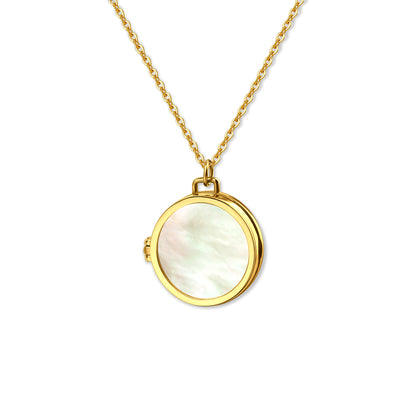 Pearl Photo Locket Necklace