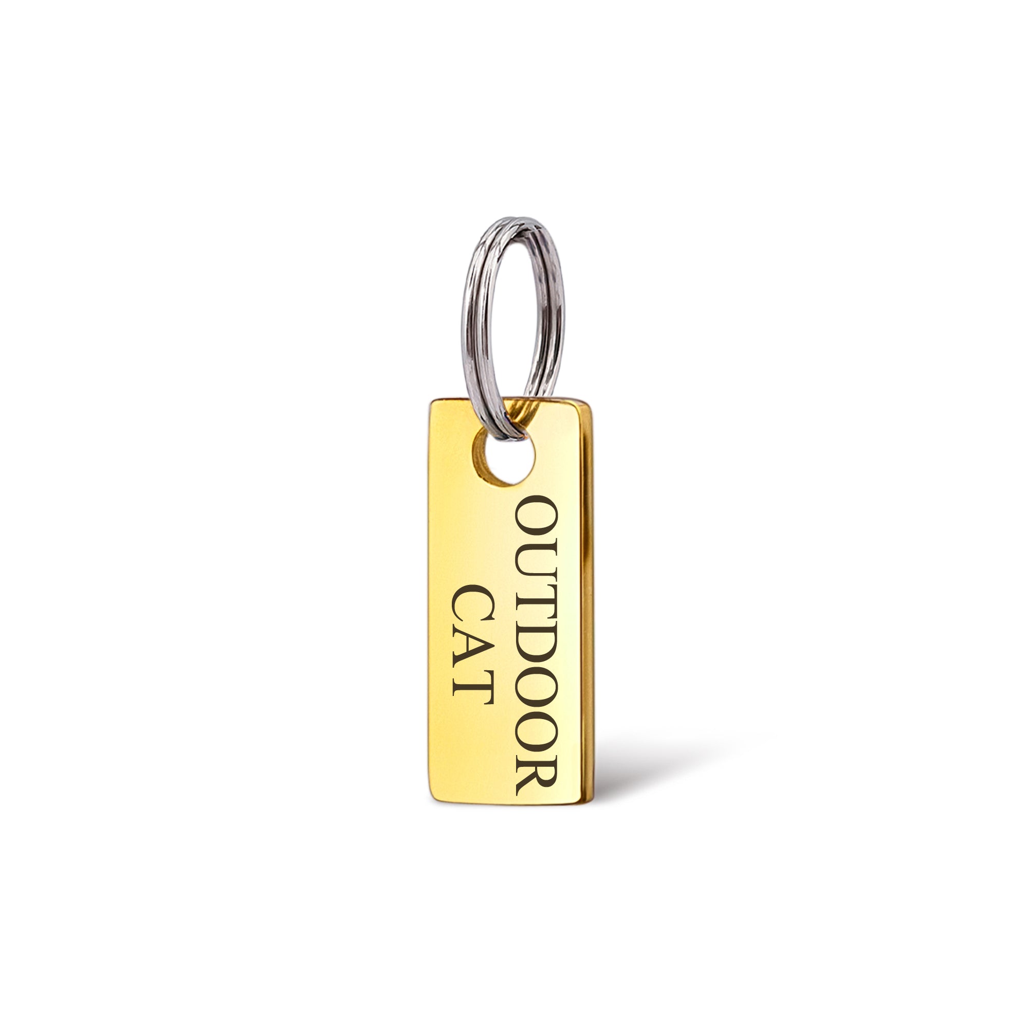 Add-on Mini Rectangle Stainless Steel Pet ID Dog Tag