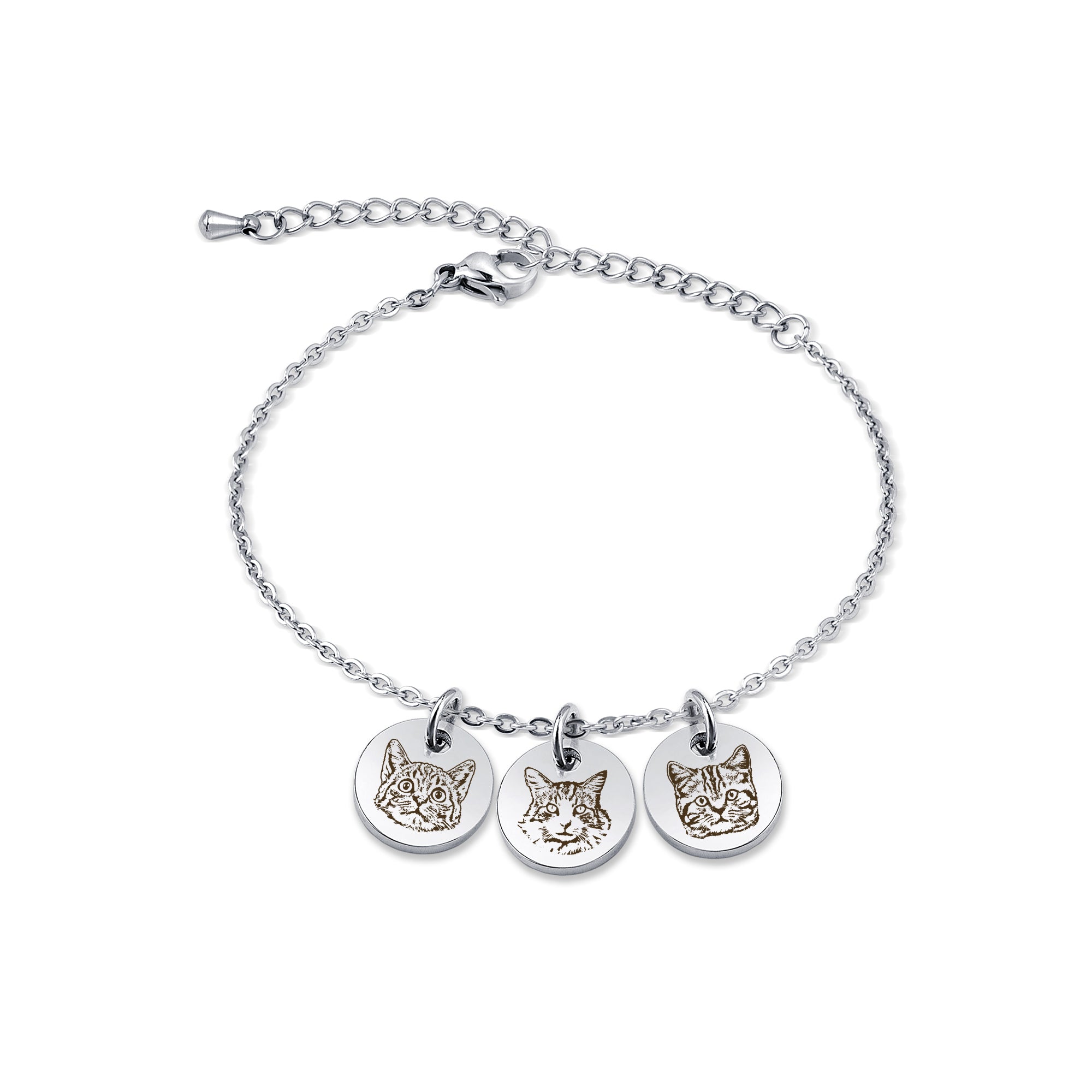 Pet Portrait Mini Charm Bracelet