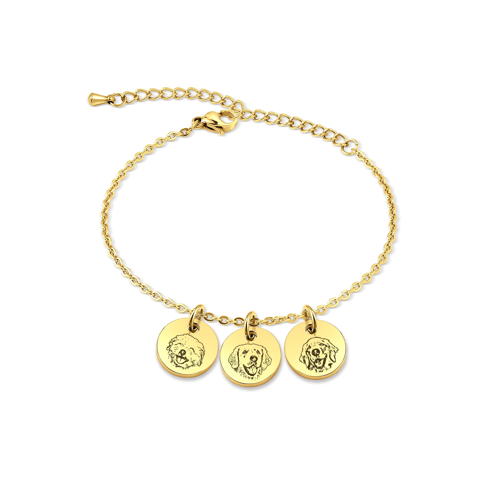 Pet Portrait Mini Charm Bracelet