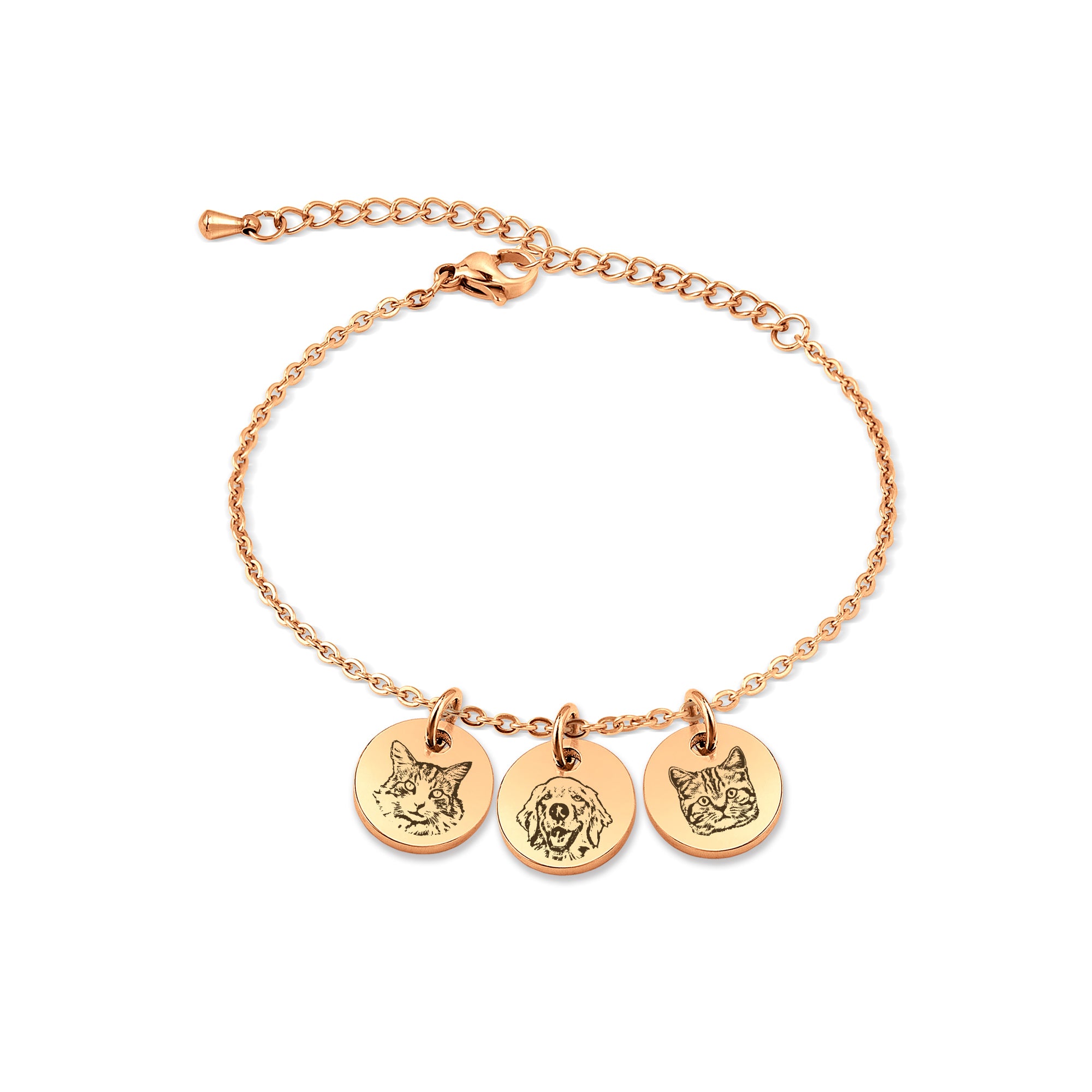 Pet Portrait Mini Charm Bracelet