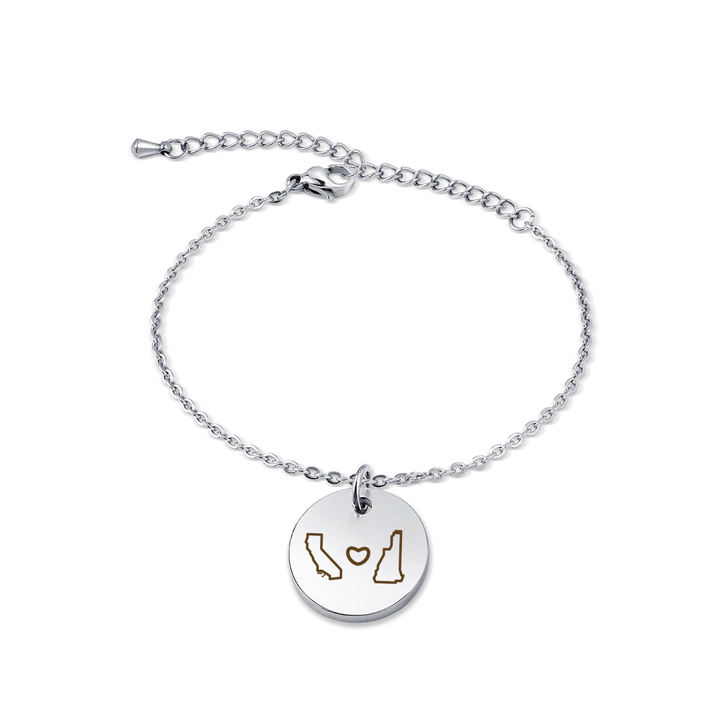 Long Distance State Charm Bracelet