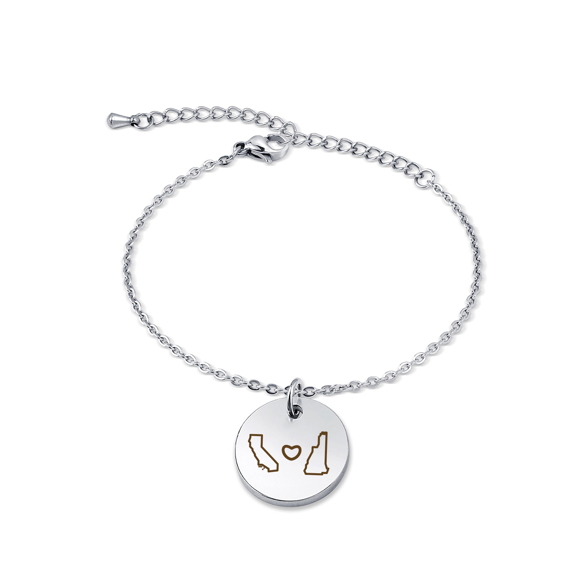 Long Distance State Charm Bracelet