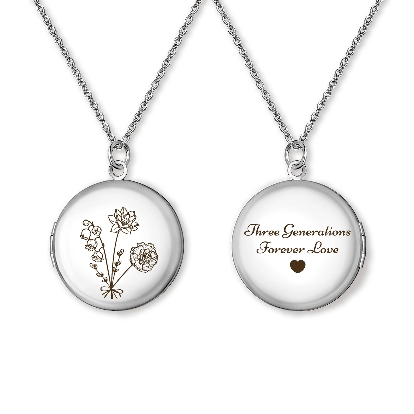 Build Your Own Bouquet Photo Locket Necklace