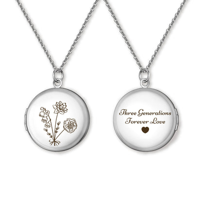 Build Your Own Bouquet Photo Locket Necklace