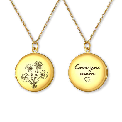 Build Your Own Bouquet Photo Locket Necklace