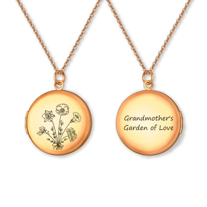 Build Your Own Bouquet Photo Locket Necklace