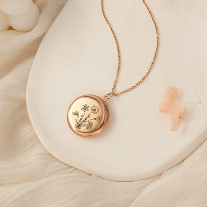 Build Your Own Bouquet Photo Locket Necklace