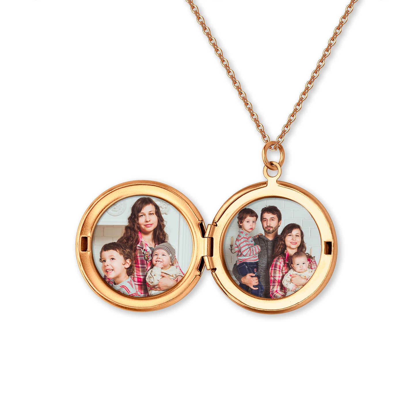 Custom 1-4 Flowers Photo Locket Necklace