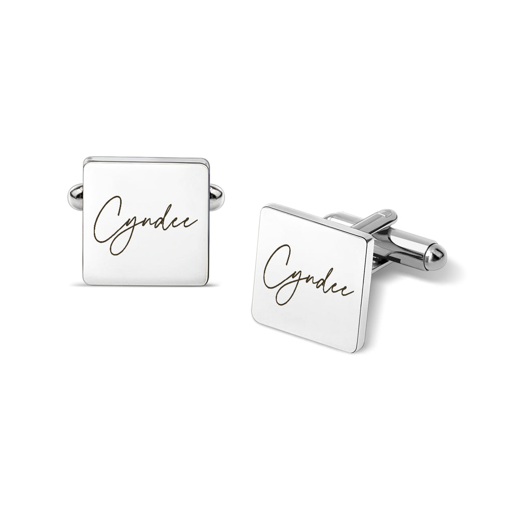 Custom Handwriting Square Cuff Links