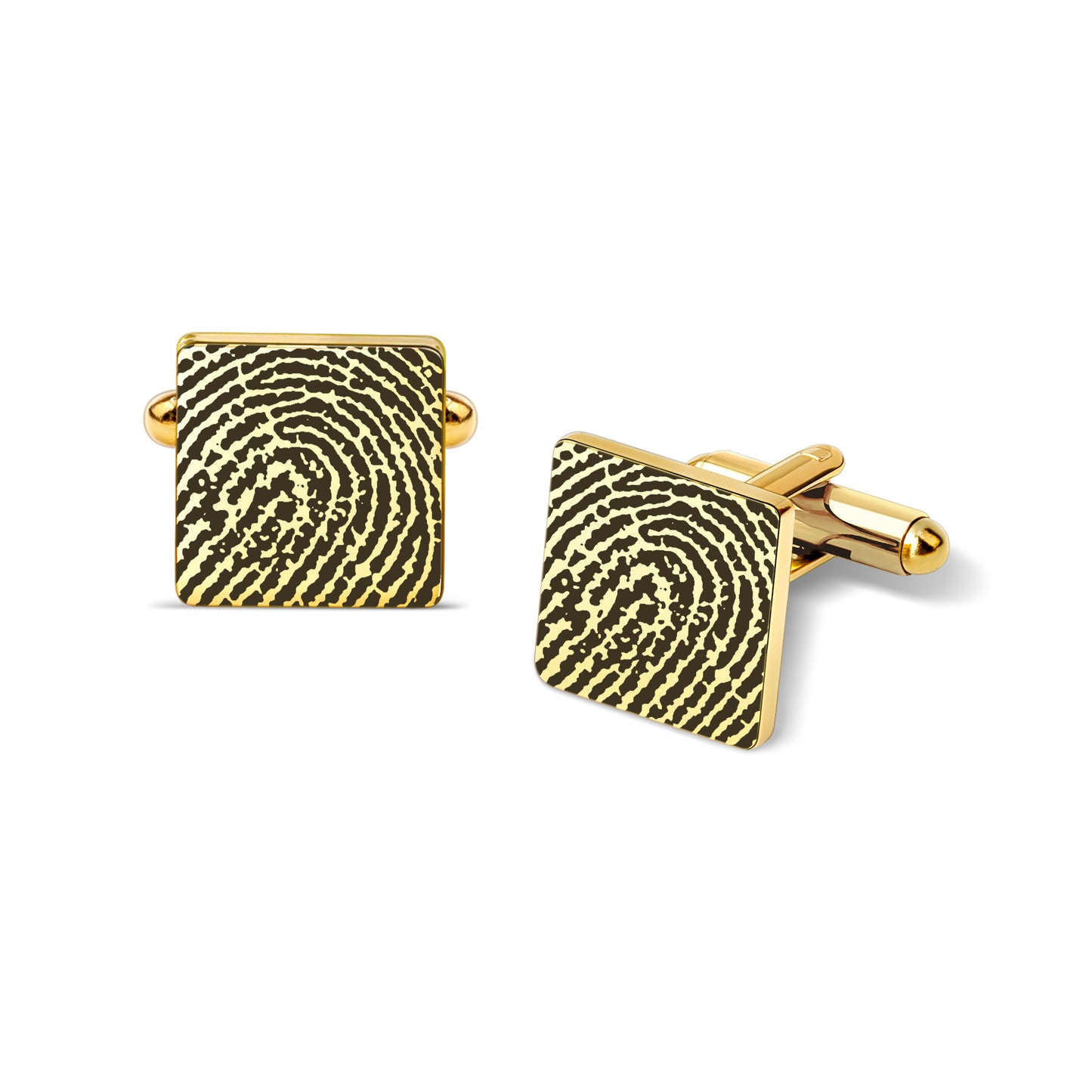 Custom Handwriting and Actual Fingerprint Square Cuff Links