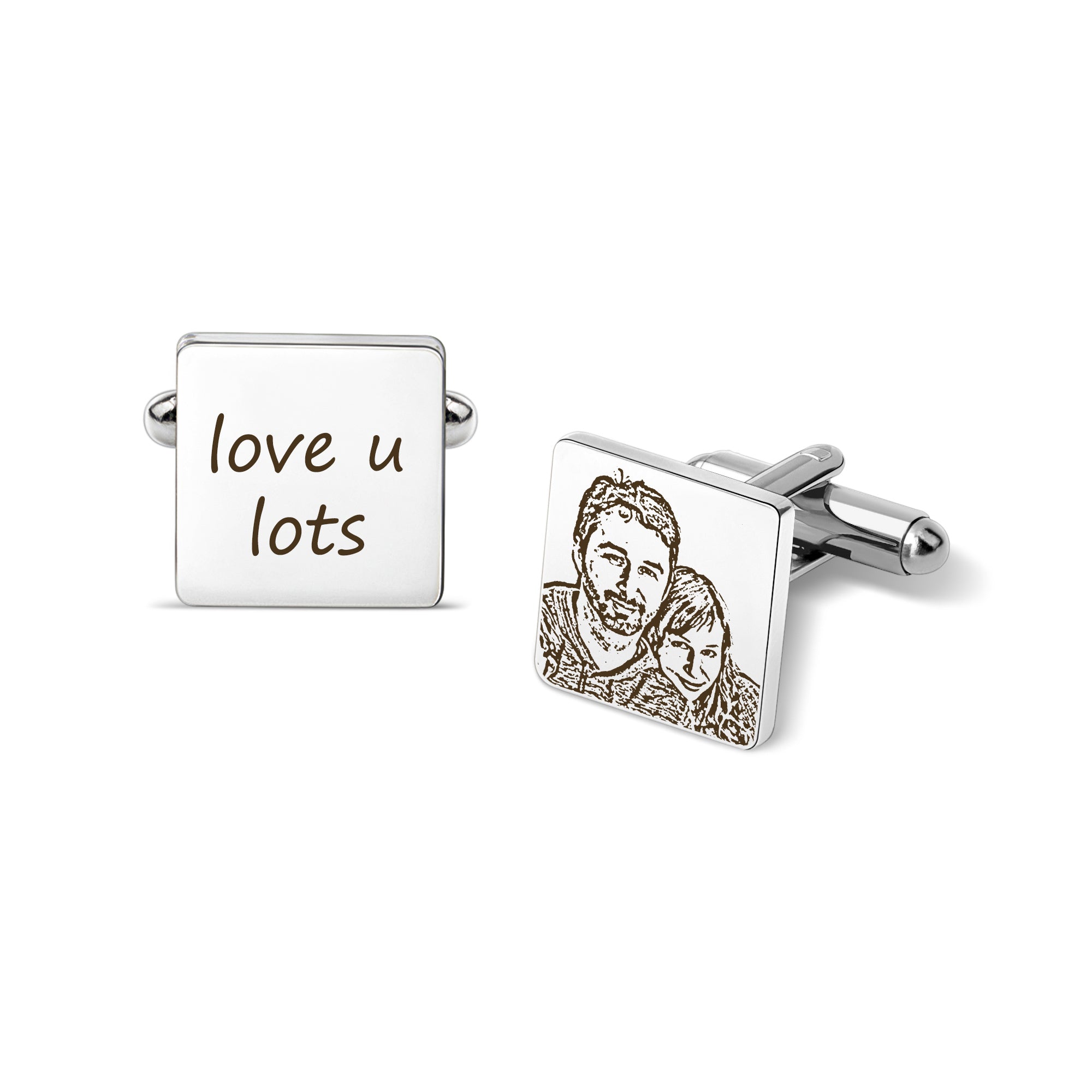 Portrait Square Cuff Links