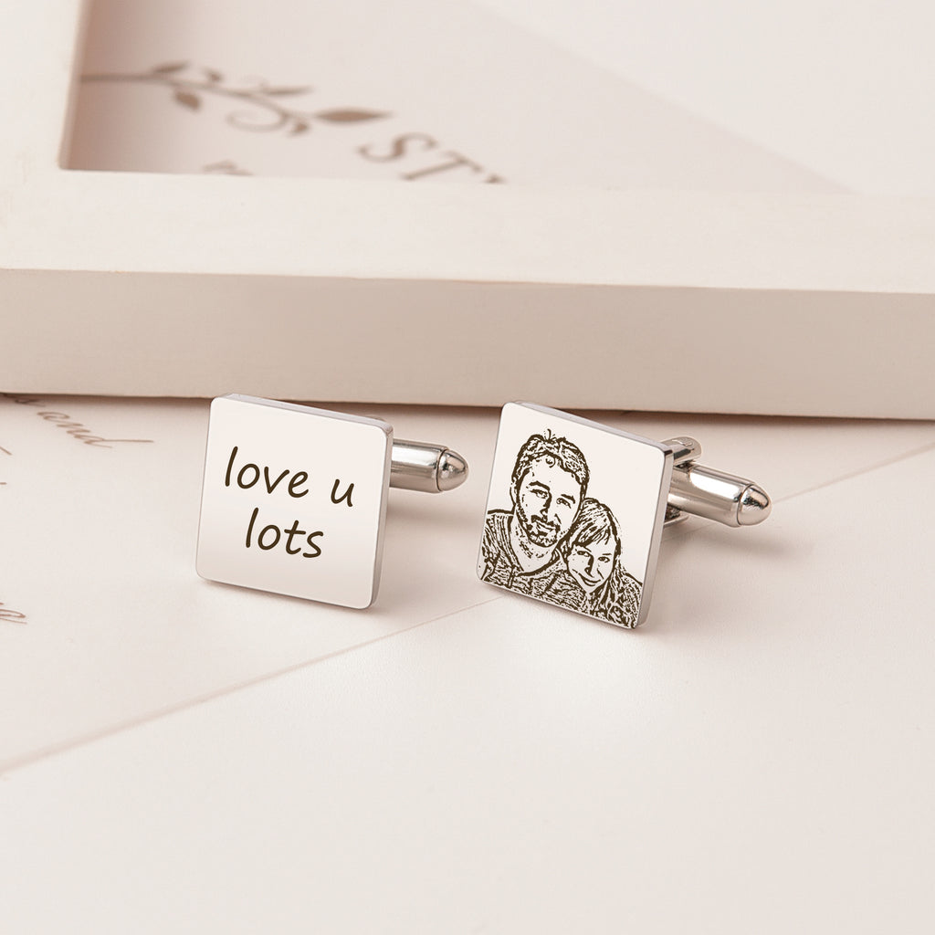 Portrait Square Cuff Links