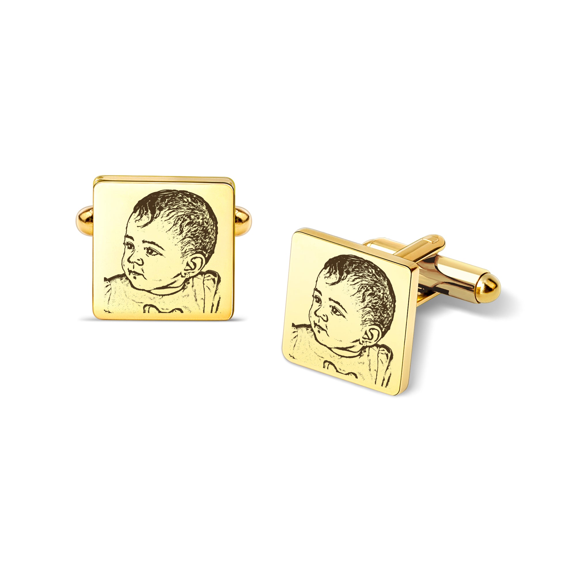 Portrait Square Cuff Links