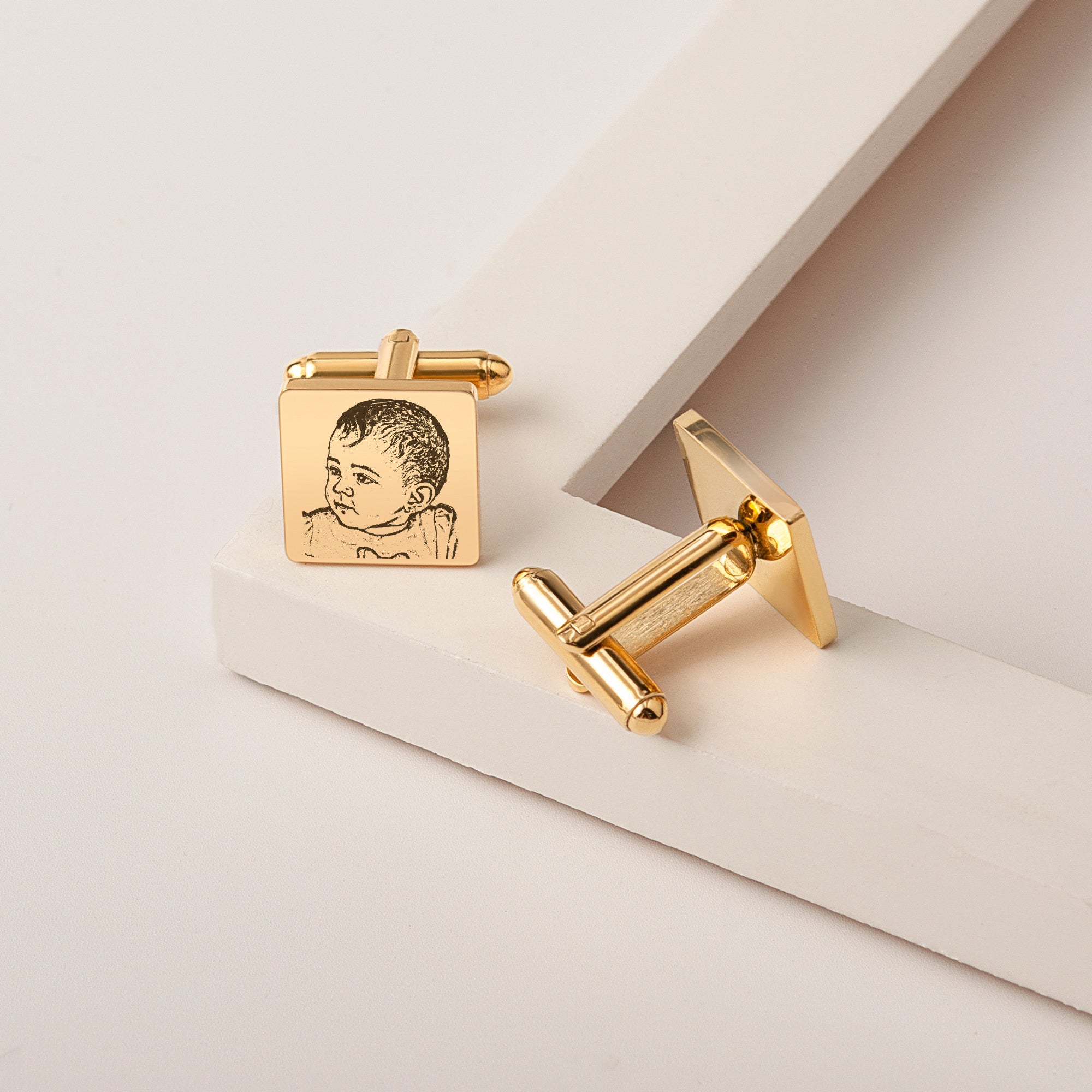 Portrait Square Cuff Links