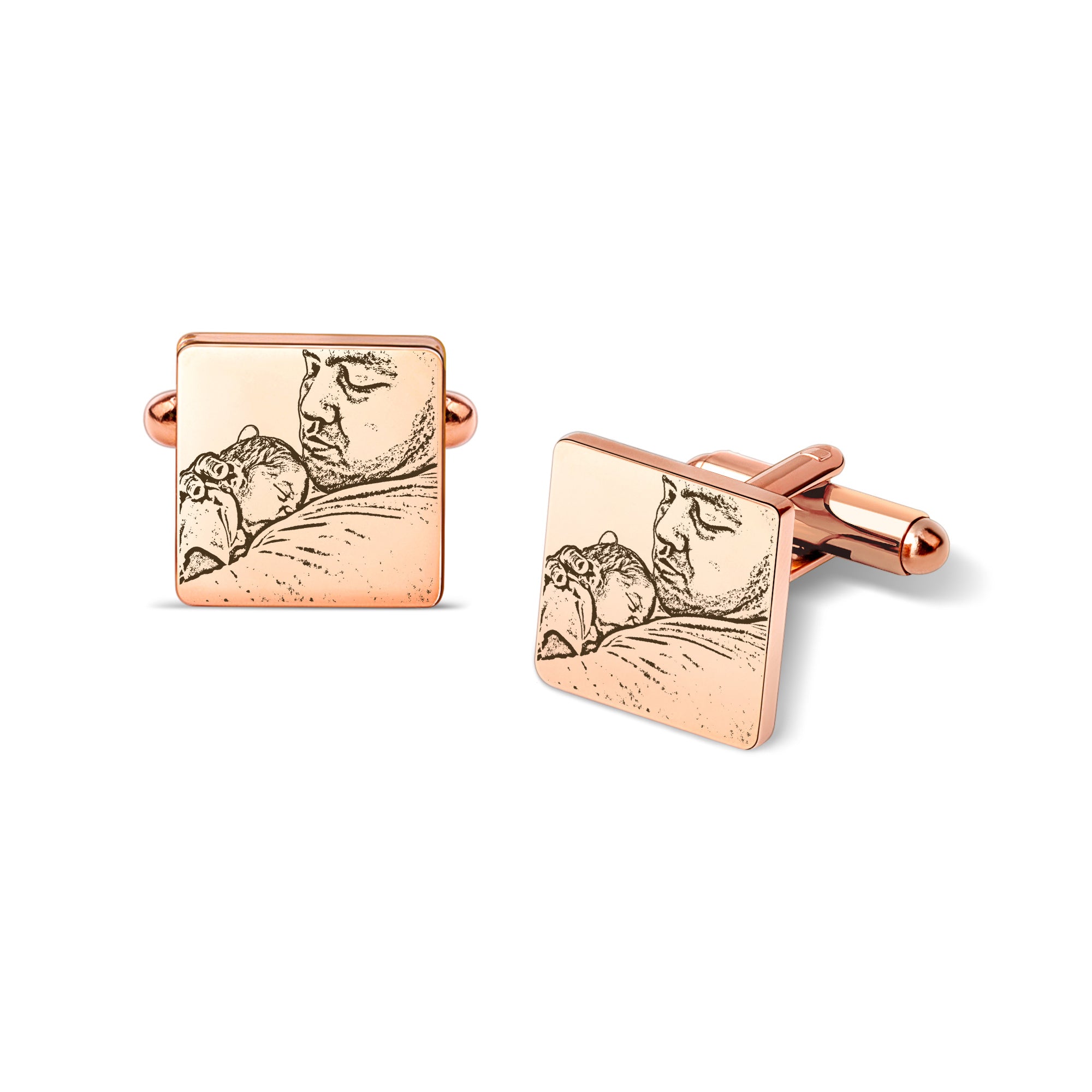 Portrait Square Cuff Links