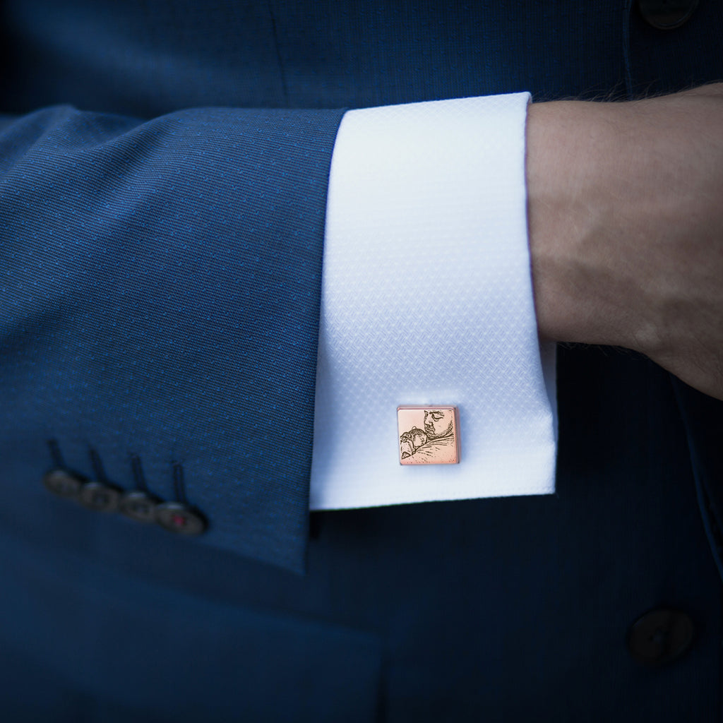 Portrait Square Cuff Links