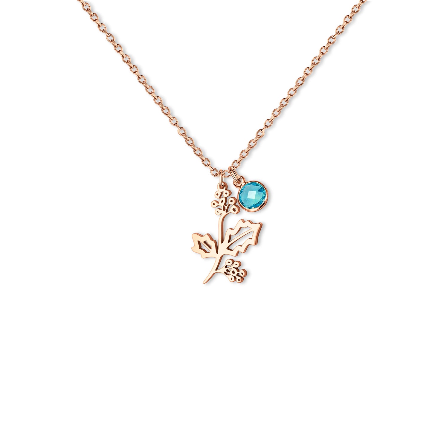 18K Gold Plated Birth Flower Necklace