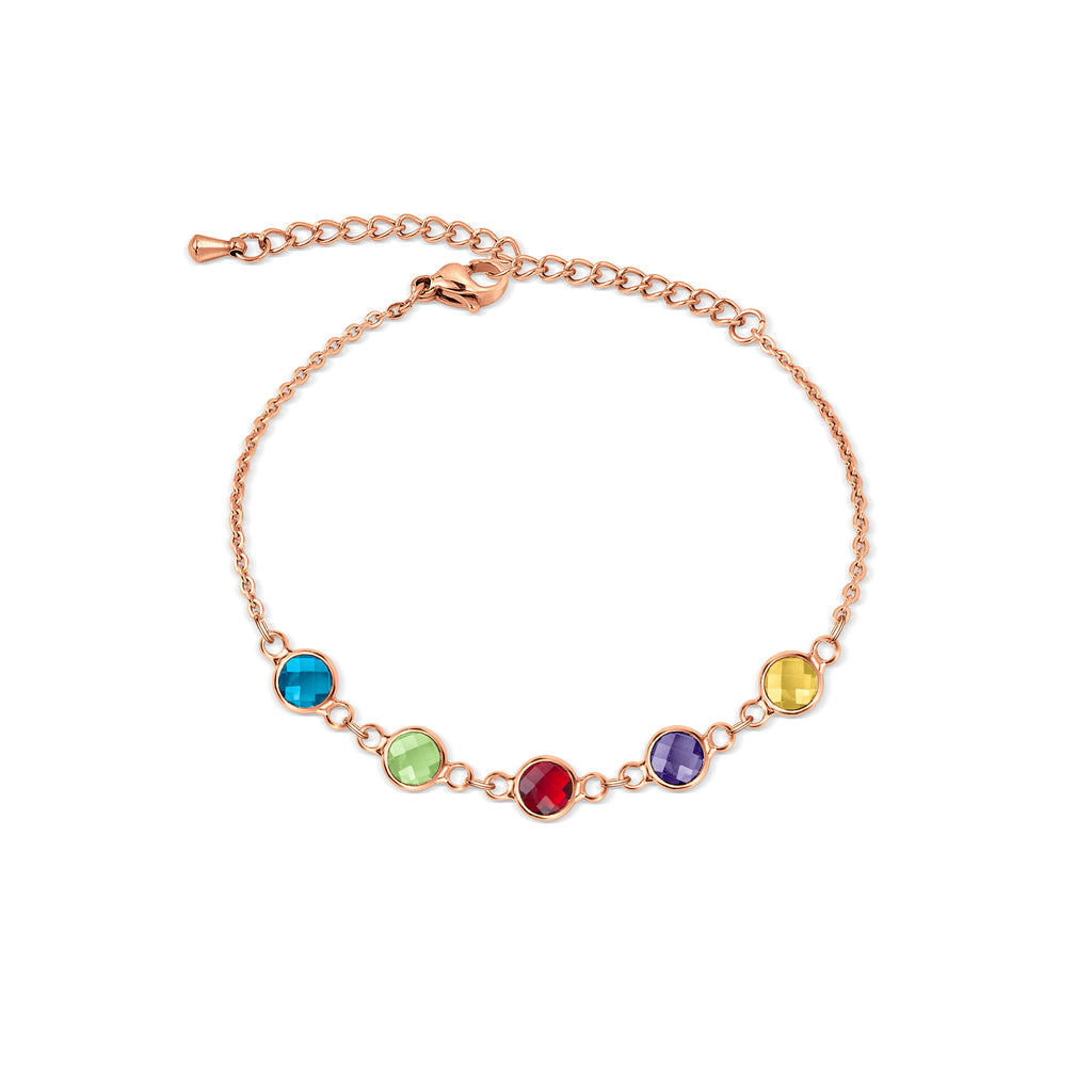 Birthstone Connecter Charm Bracelet