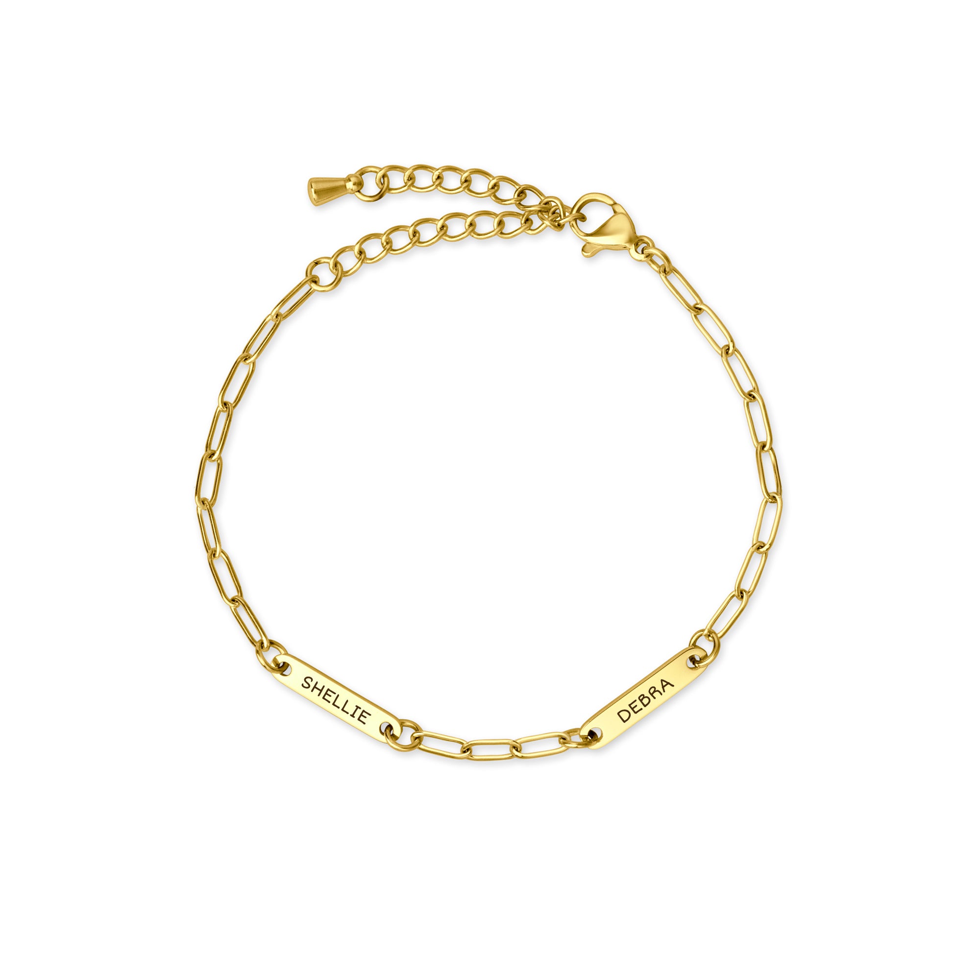 Custom Women's Paper Clip Stainless Steel Chain Bracelet