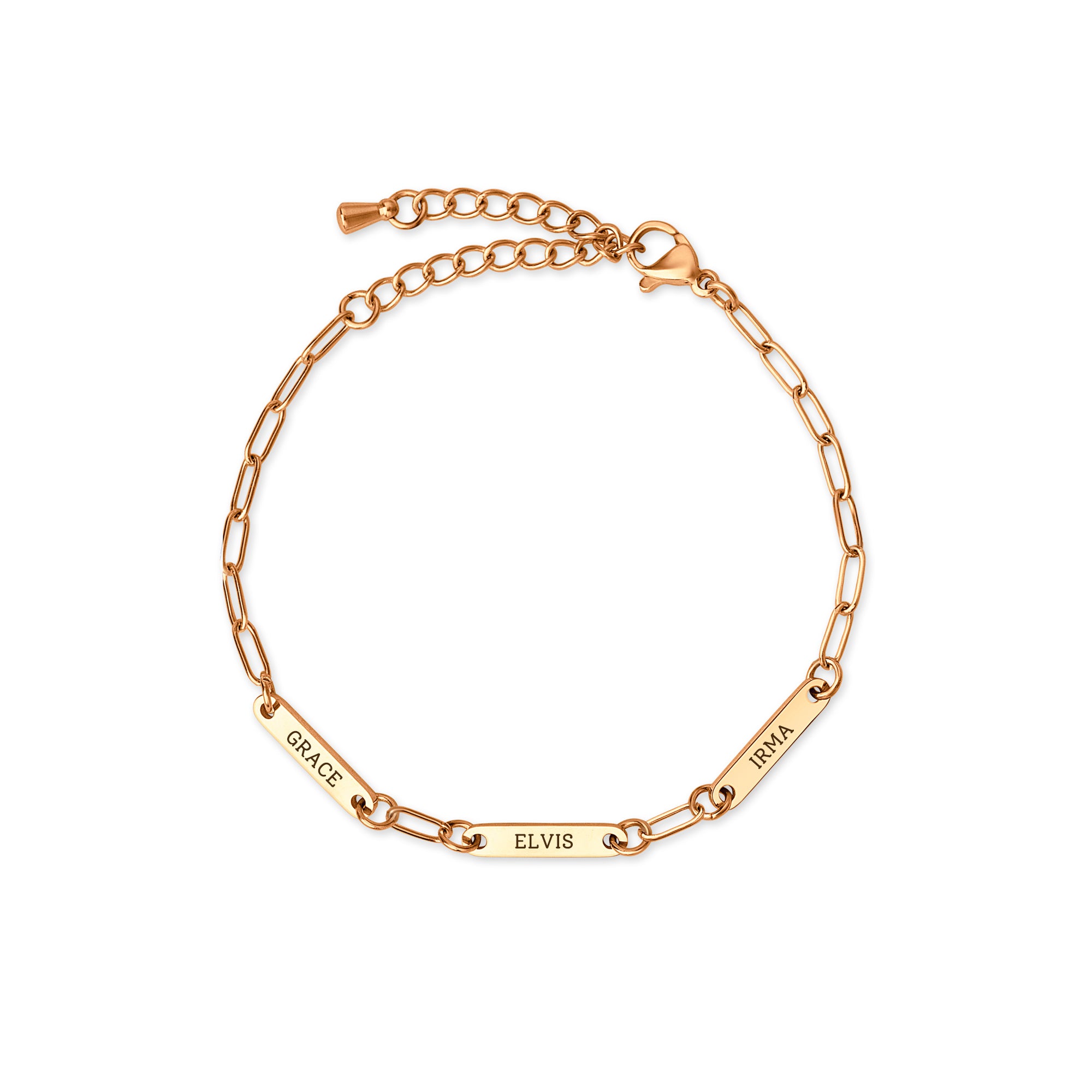 Custom Women's Paper Clip Stainless Steel Chain Bracelet