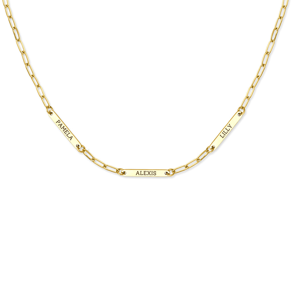 Custom Women's Paper Clip Stainless Steel Chain Necklace