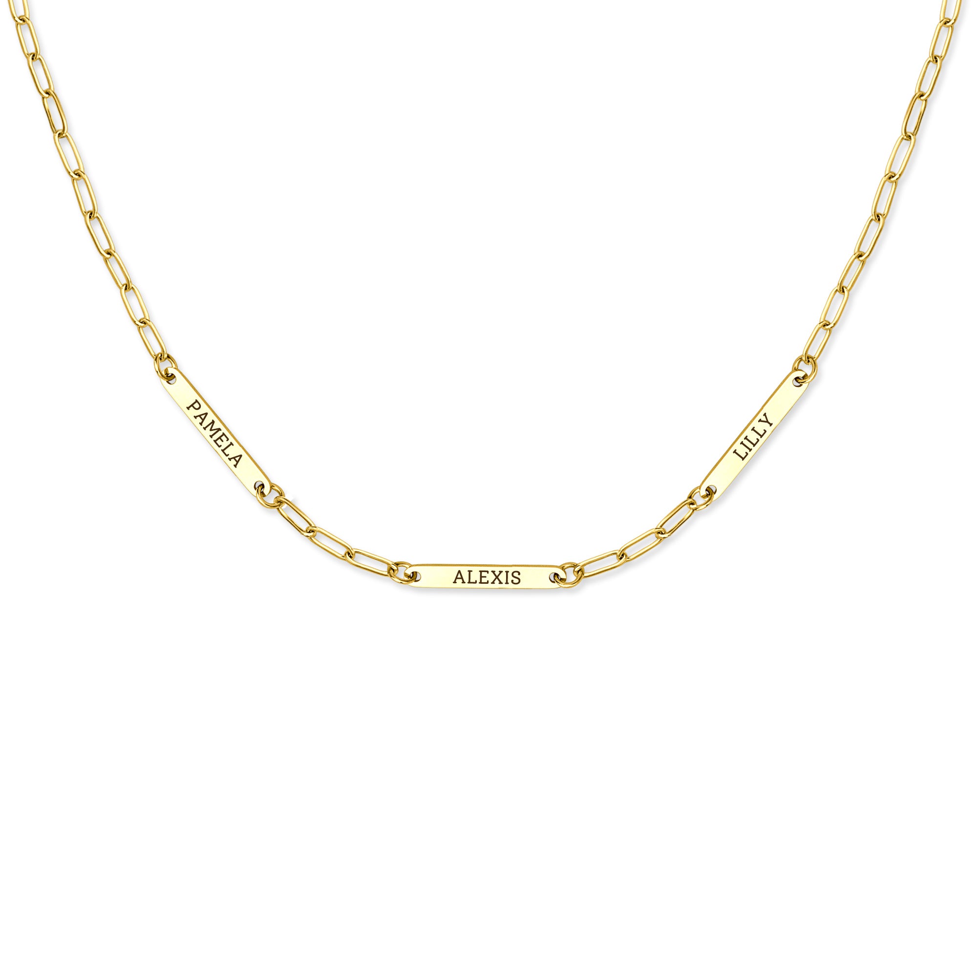 Custom Women's Paper Clip Stainless Steel Chain Necklace