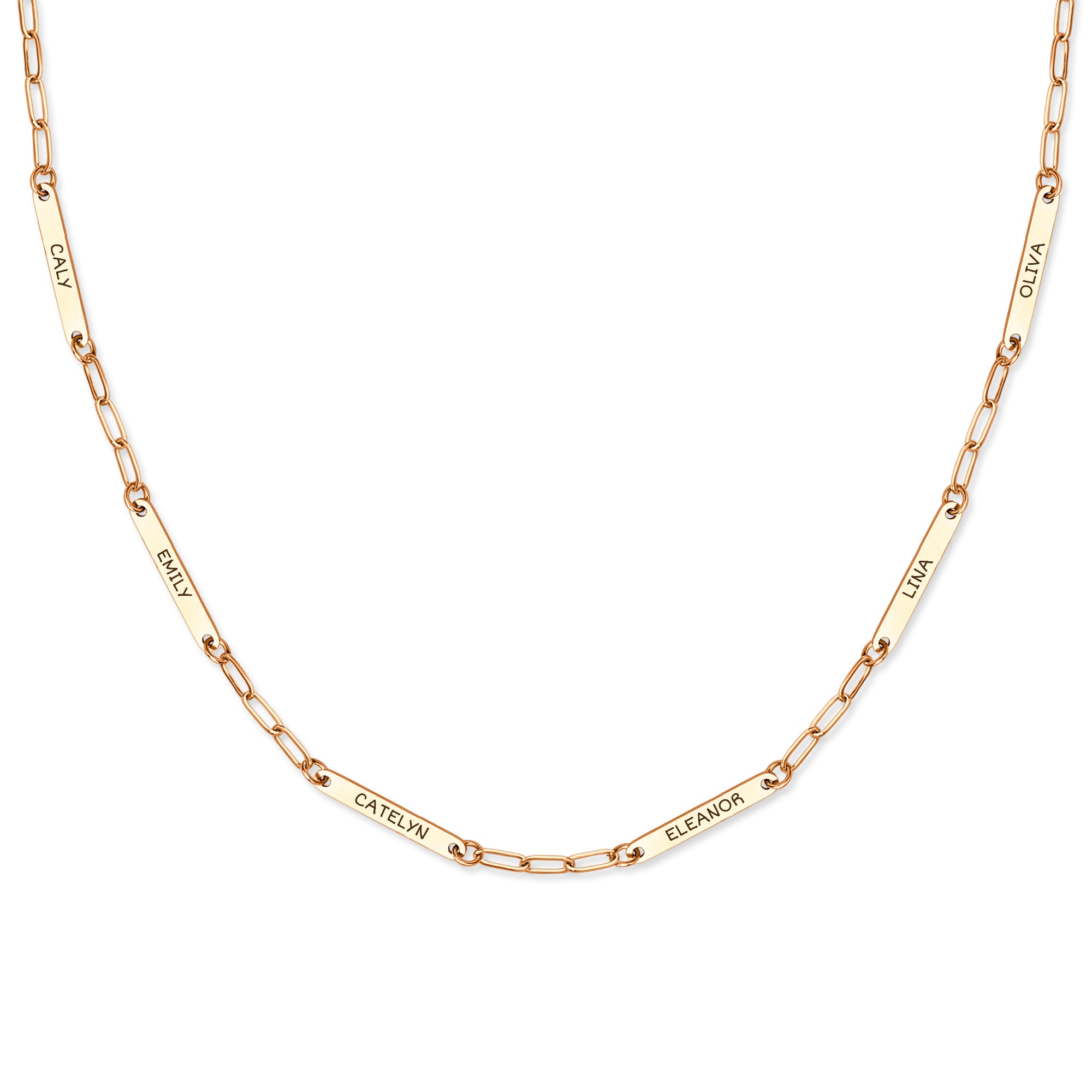 Custom Women's Paper Clip Stainless Steel Chain Necklace