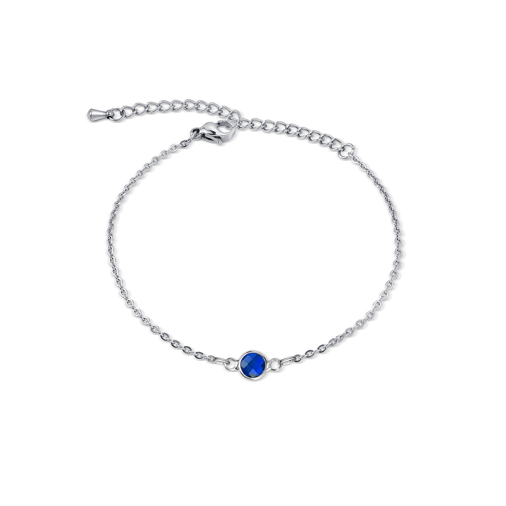 Women's Dainty Birthstone Charm Bracelet