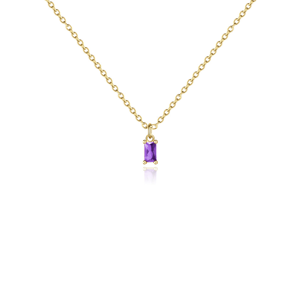 Gold Birthstone Charm Necklace
