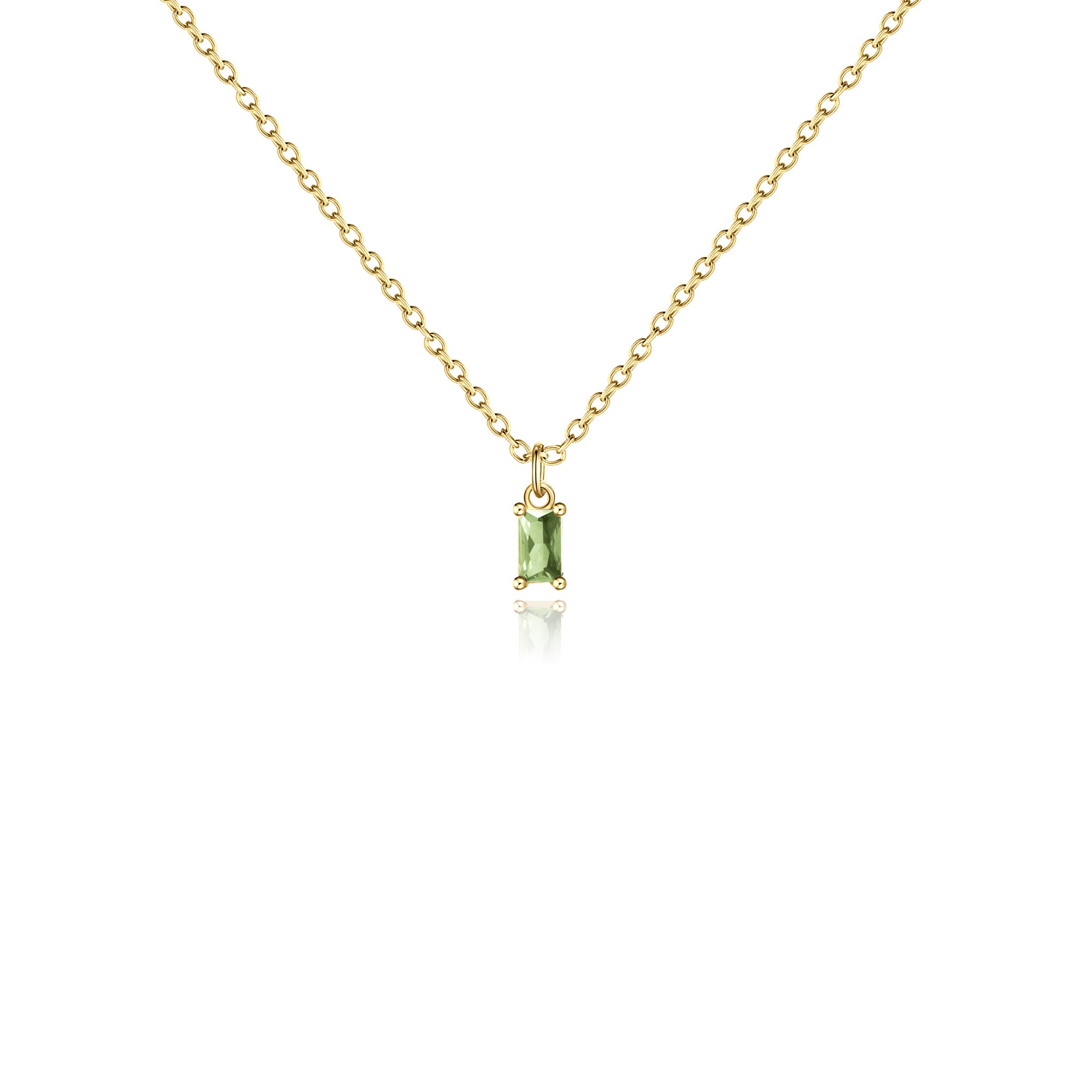 Gold Birthstone Charm Necklace